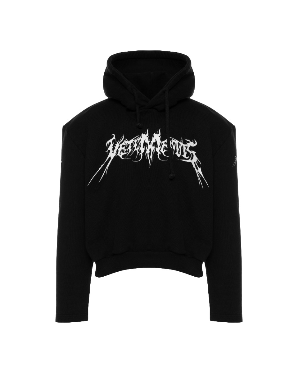 Vetements Total Fucking Darkness padded-shoulders hoodie thumbnail