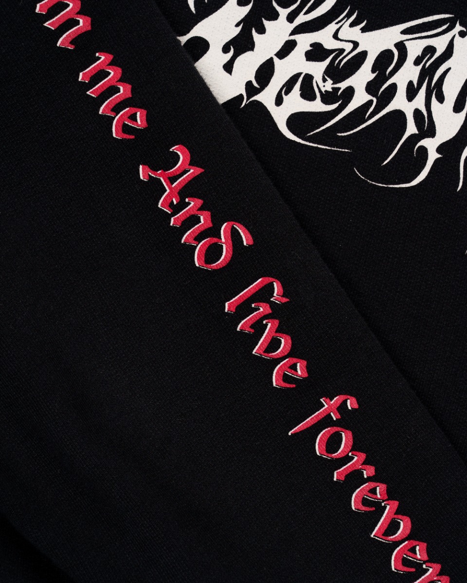 Vetements Total Fucking Darkness padded-shoulders hoodie thumbnail