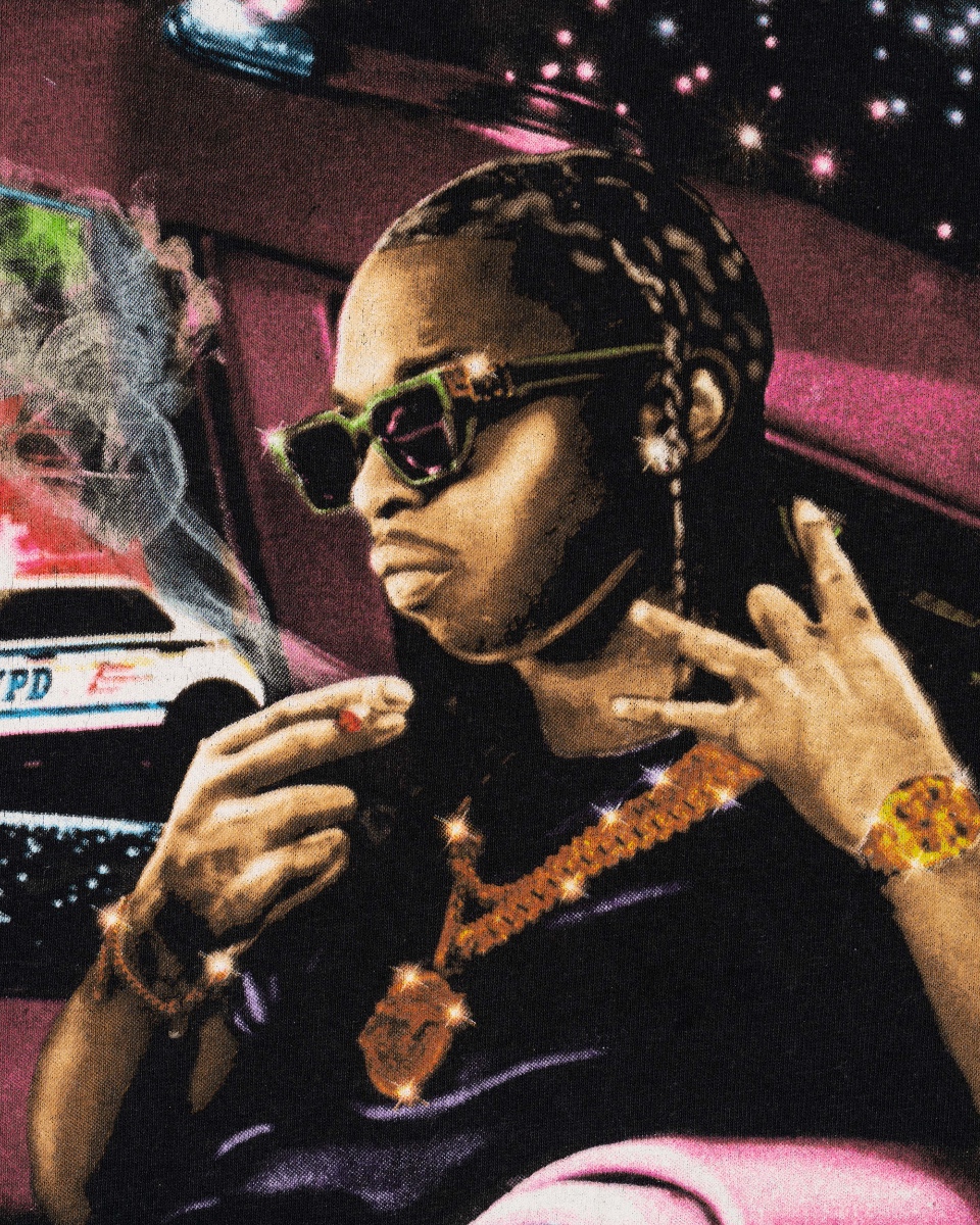 Vlone x Pop Smoke King of NY black t-shirt thumbnail