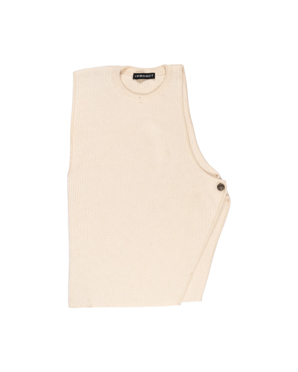 Y/Project button laced knitted vest sweater thumbnail
