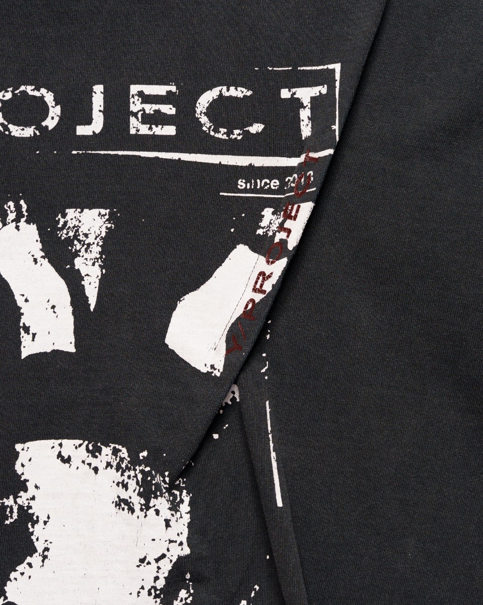 Y/Project Rock Band pinched logo grey t-shirt thumbnail