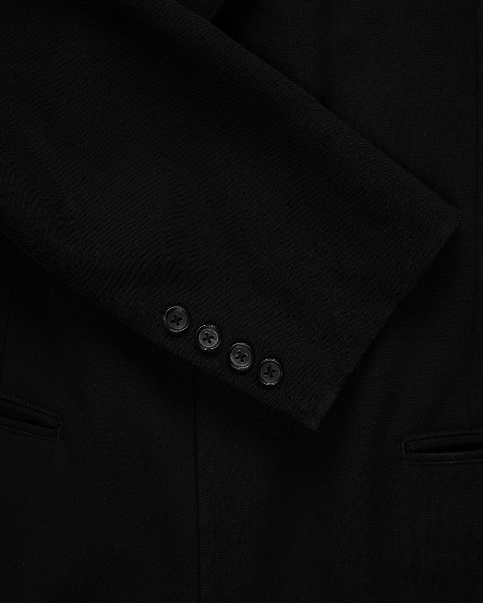 Yohji Yamamoto POUR HOMME dual fabric gabardine blazer jacket thumbnail