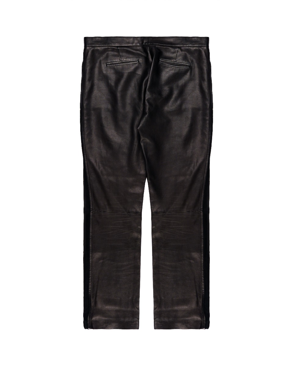 Yves Saint Laurent Rive Gauche black leather pants thumbnail