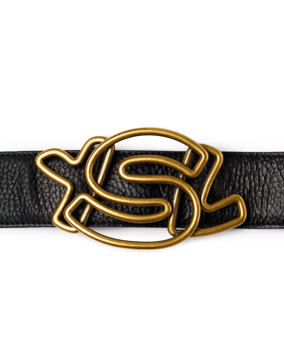 Yves Saint Laurent Rive Gauche wired logo buckle belt thumbnail