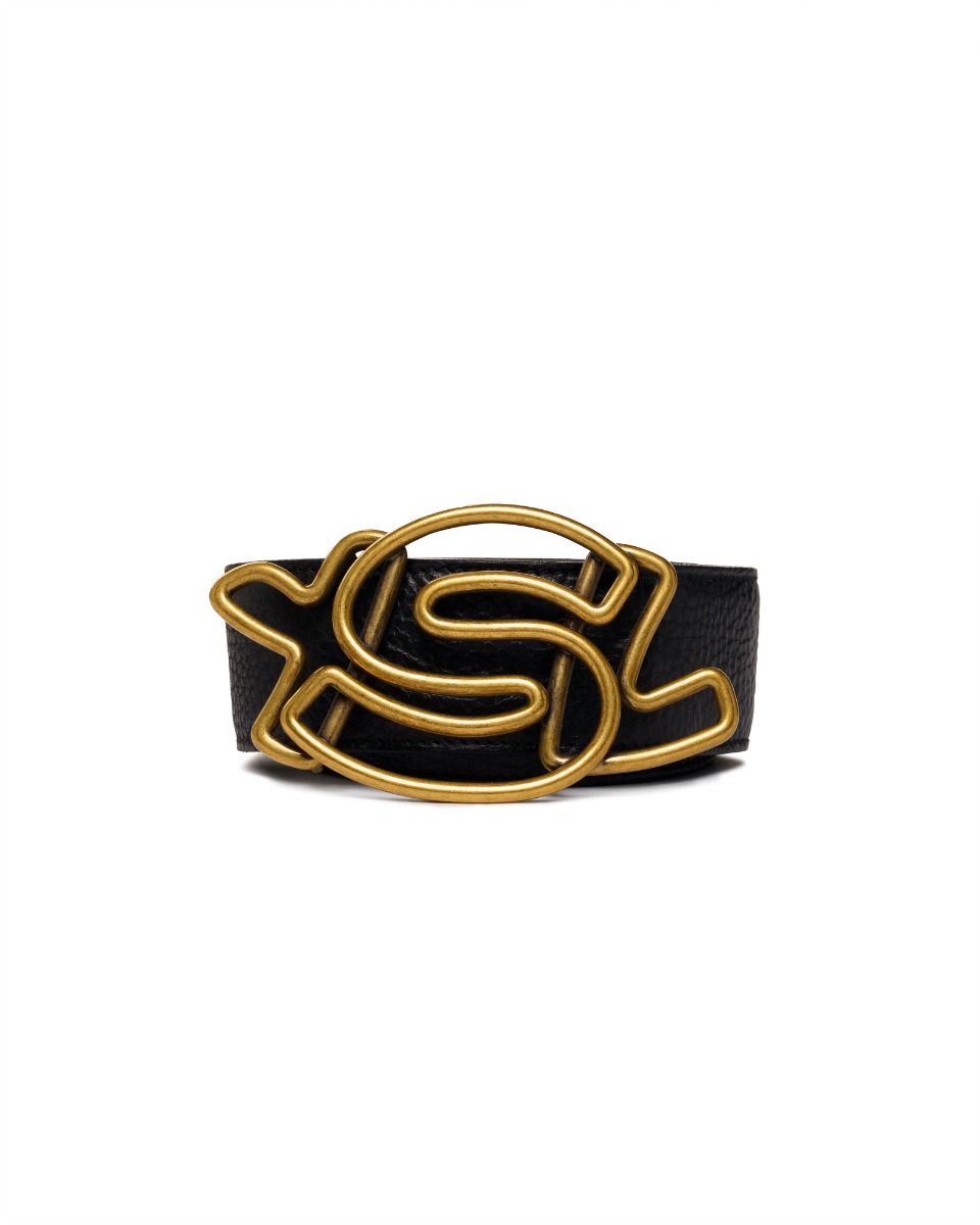 Yves Saint Laurent Rive Gauche wired logo buckle belt thumbnail