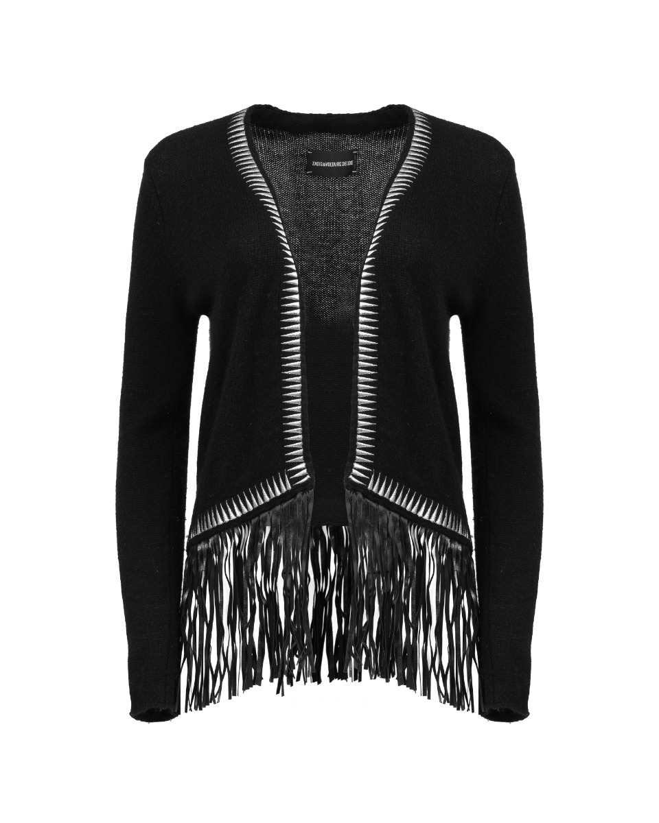 Zadig & Voltaire Marla cashmere cardigan sweater thumbnail