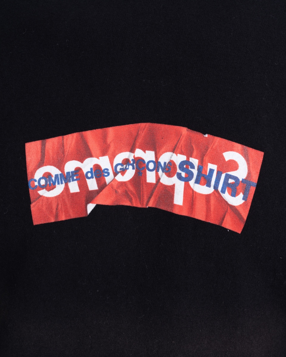 Supreme x COMME des GARÇONS SHIRT box logo black hoodie thumbnail