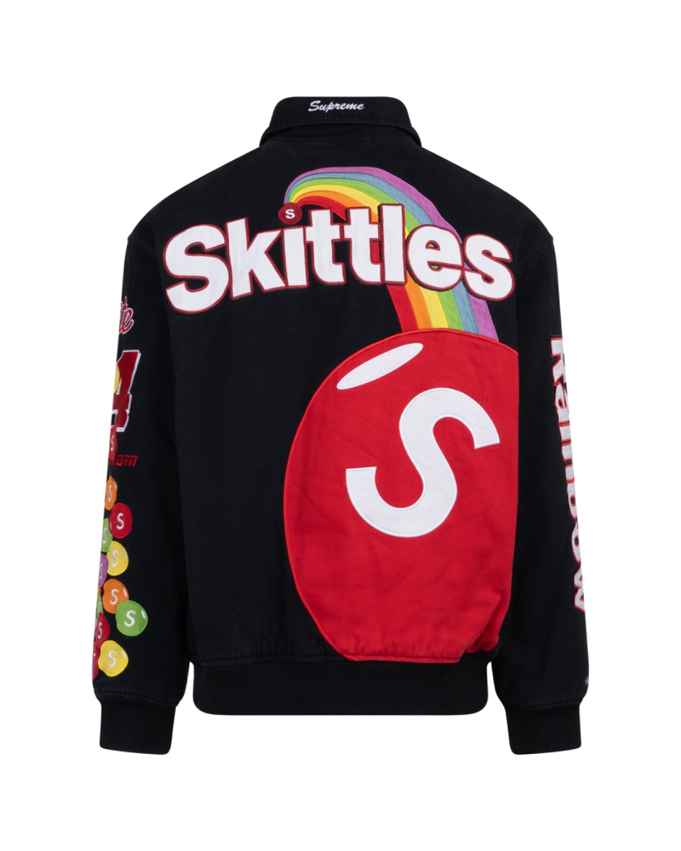 Supreme x Skittles embroidery varsity jacket thumbnail