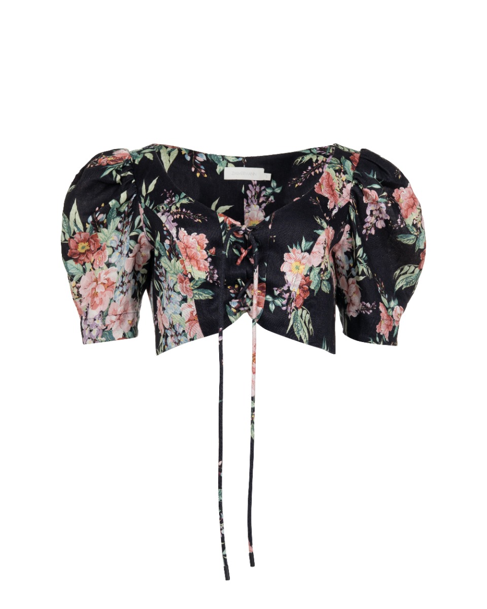 Zimmermann Bellitude laced crop top blouse thumbnail