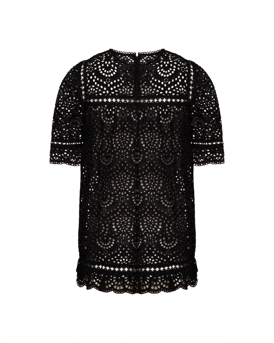 Zimmermann crotchet black mini dress thumbnail